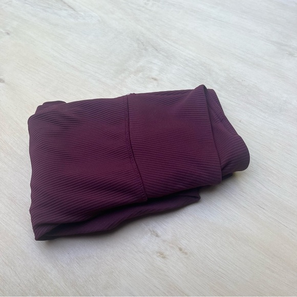 90 Degree By Reflex XS Red Maroon Ribbed Cross Over Tight Fitted womens Leggings - Picture 8 of 8